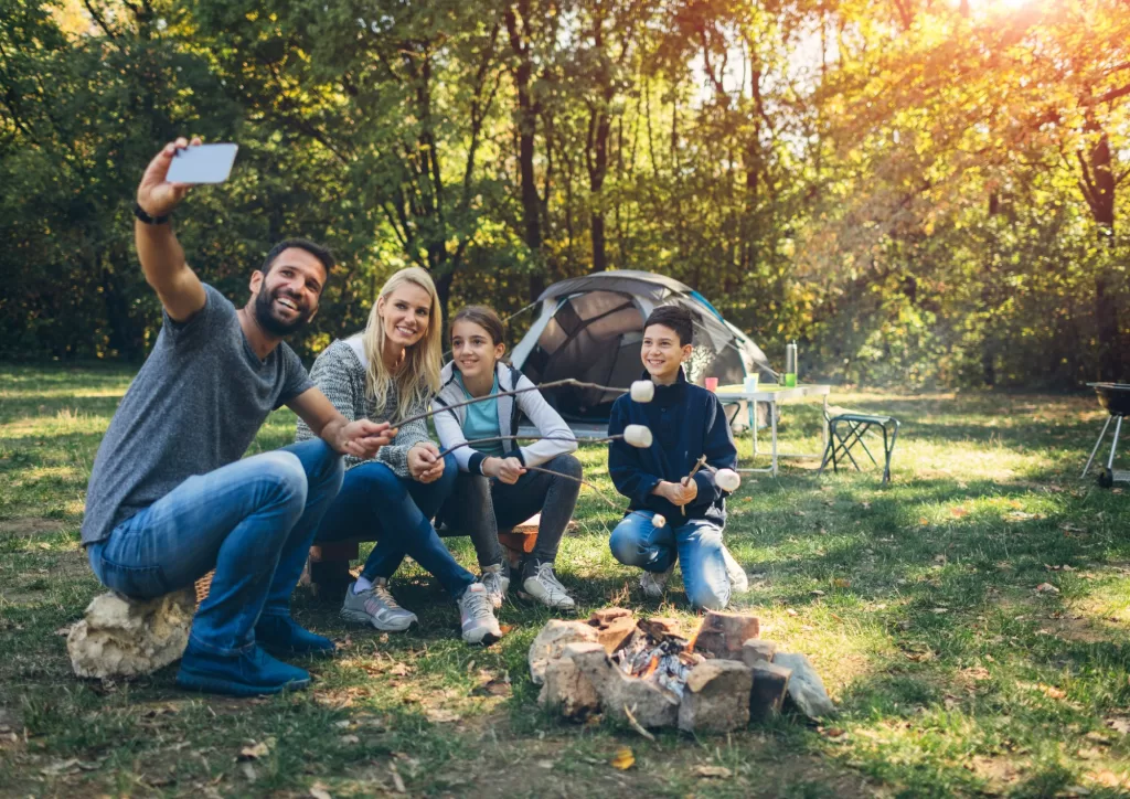 Acampar en familia